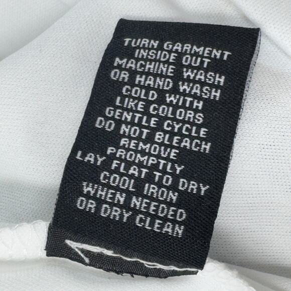 Sheer Chiffon Chevron Chic Tunic w/Tank L Asymmetric Hem Black/White Boho Flowy - Picture 14 of 15